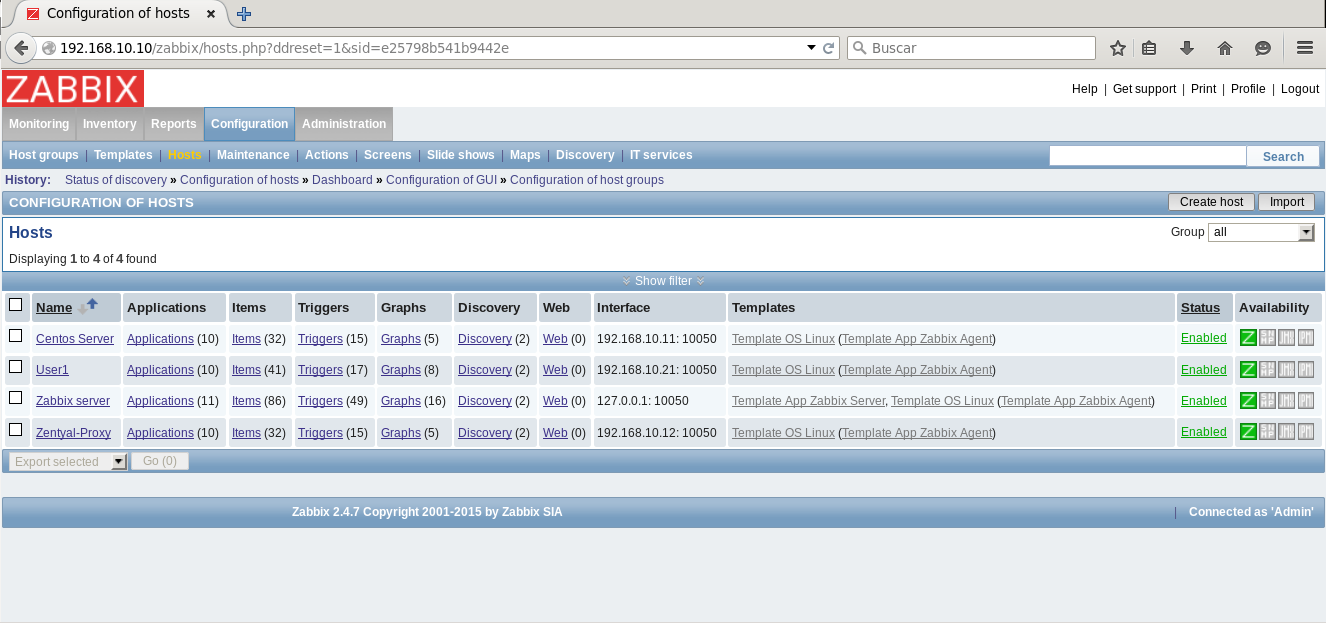 Linux zabbix